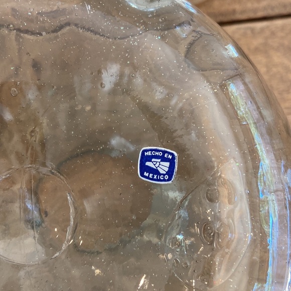 Vintage Mexican Handblown Jar with Mercury Glass Lid - Picture 8 of 9